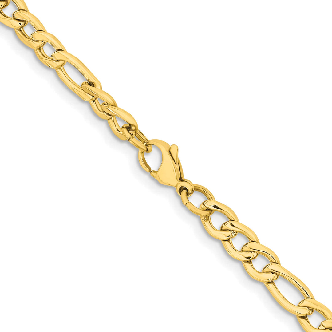 Chisel Stainless Steel Yellow Finish Finish 6.3mm Figaro Chain