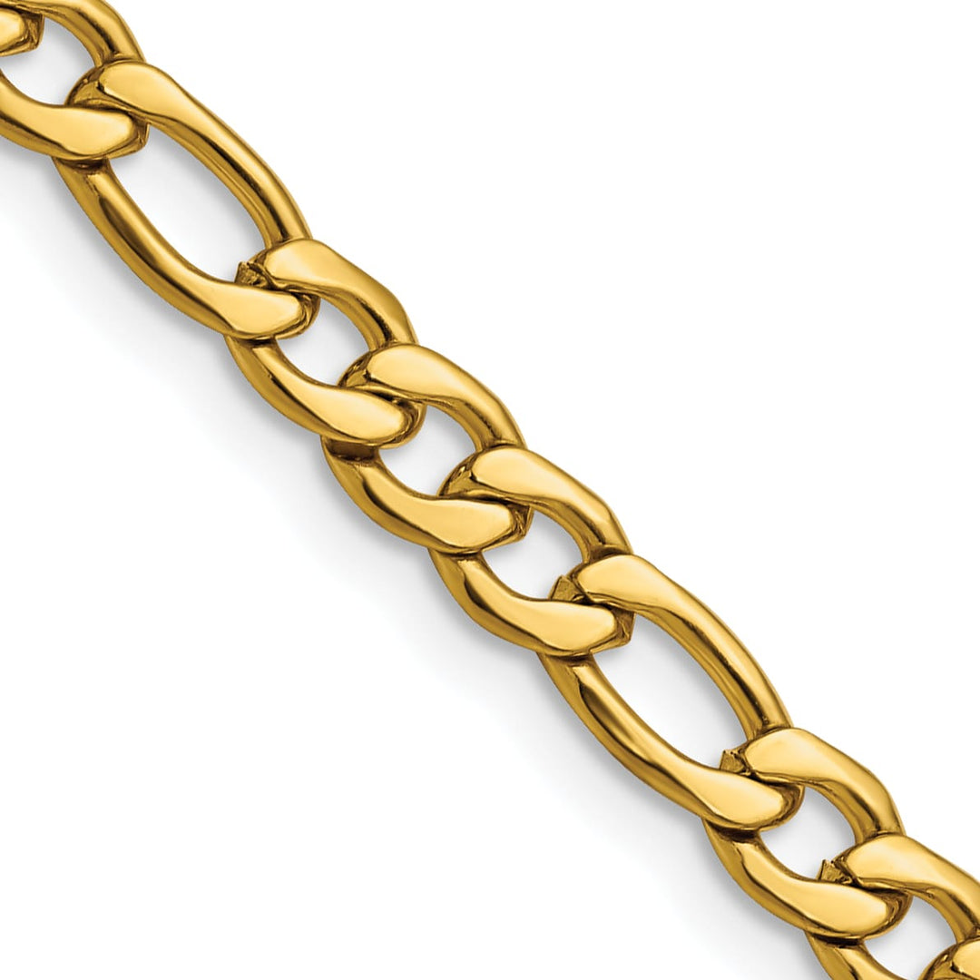 Chisel Stainless Steel Yellow Finish Finish 6.3mm Figaro Chain