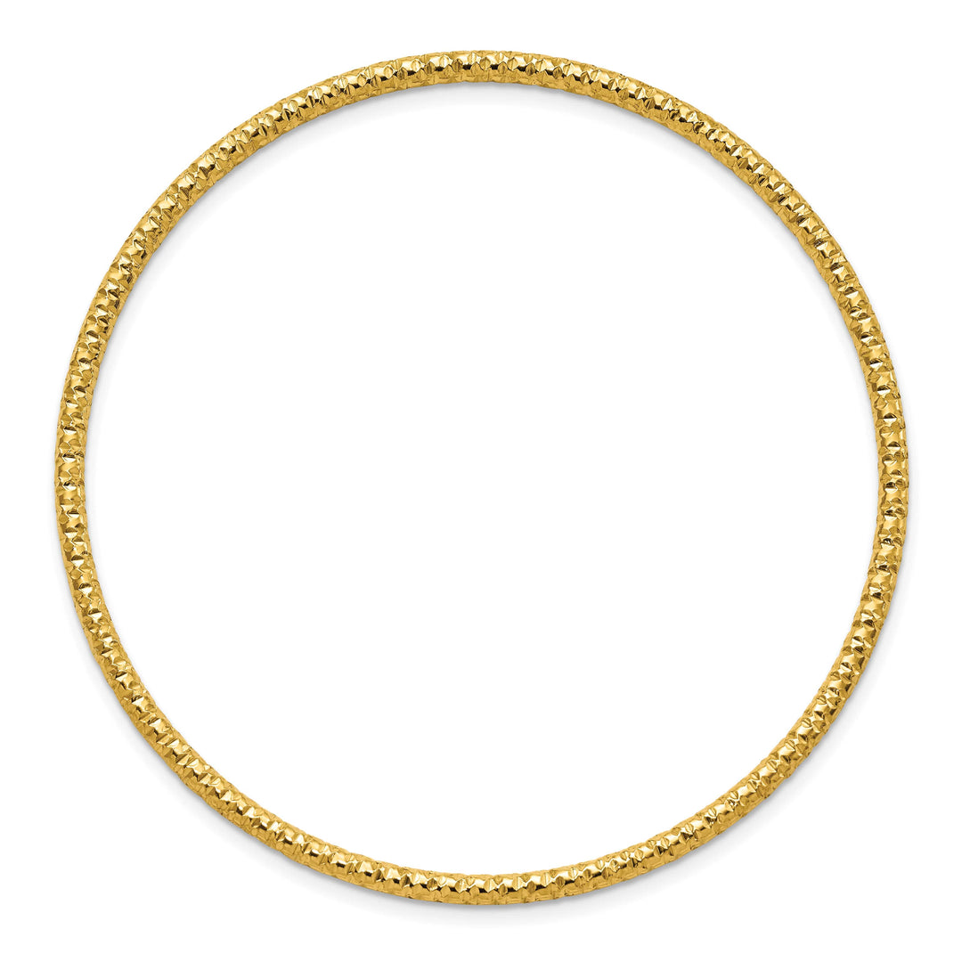 Chisel Stainless Steel Yellow IP-plated 2mm Slip on Bangle