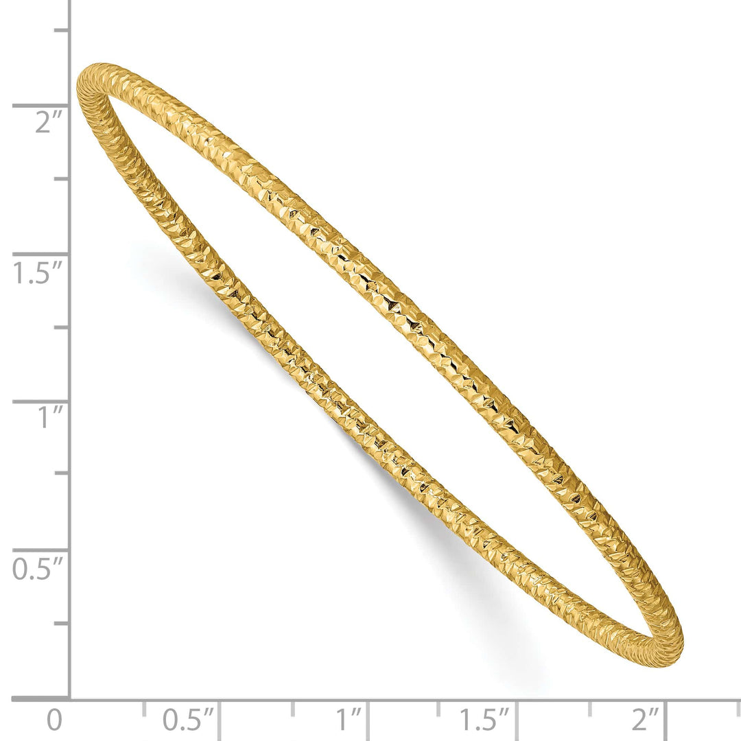 Chisel Stainless Steel Yellow IP-plated 2mm Slip on Bangle