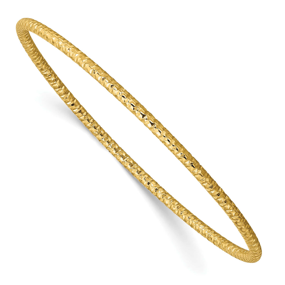 Chisel Stainless Steel Yellow IP-plated 2mm Slip on Bangle