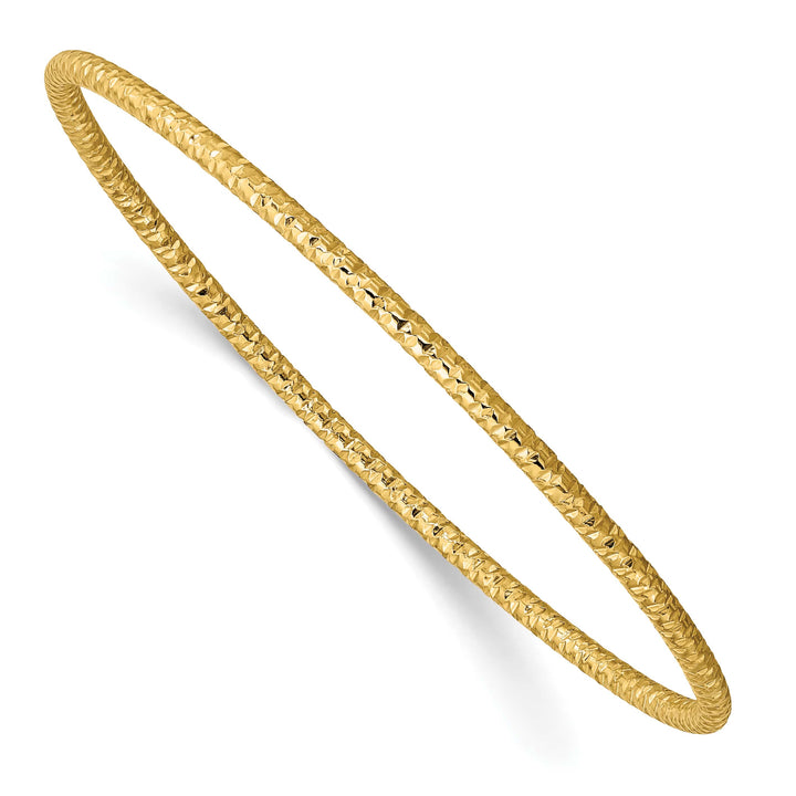 Chisel Stainless Steel Yellow IP-plated 2mm Slip on Bangle