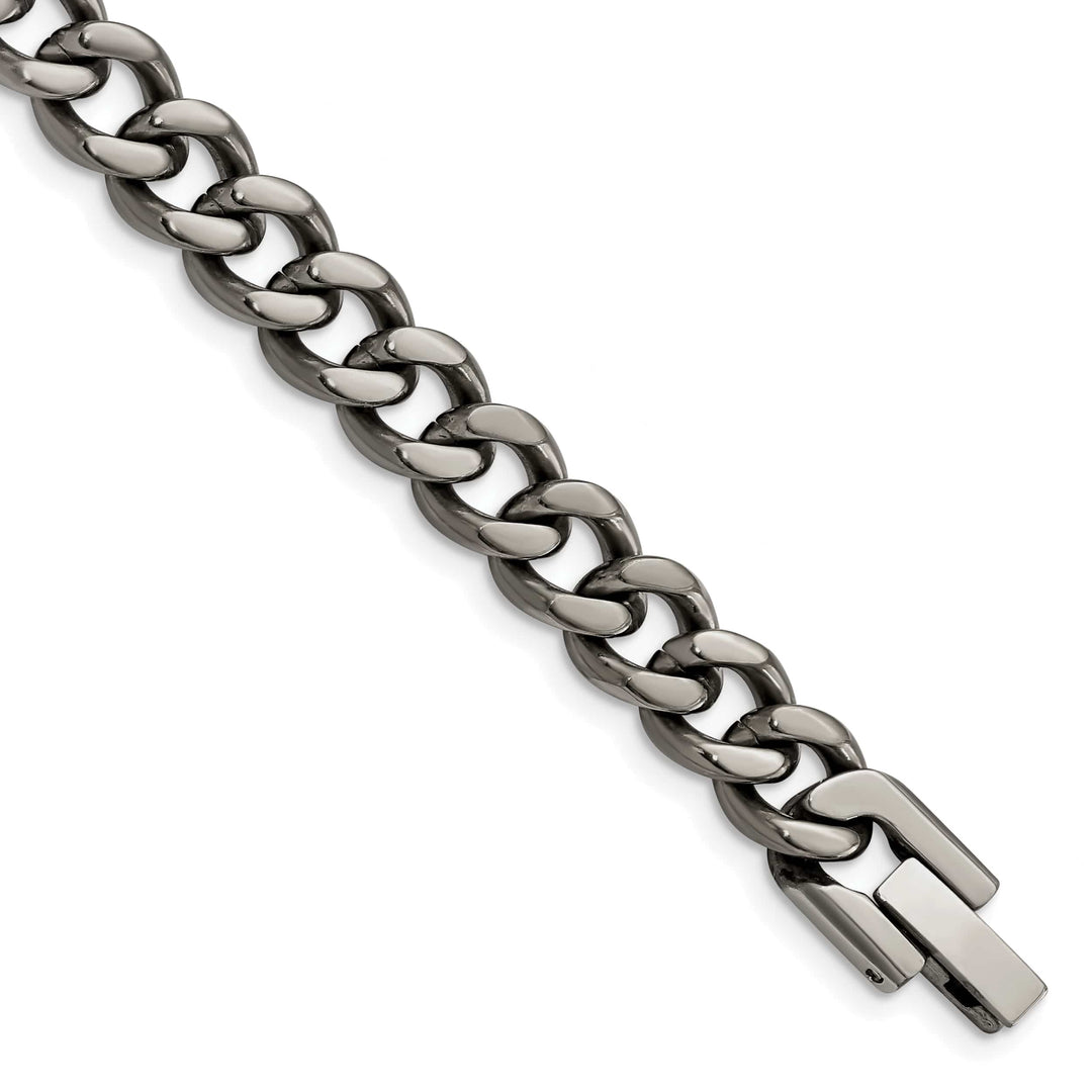 Chisel Titanium 7.5mm Curb Bracelet 8.5 Inch