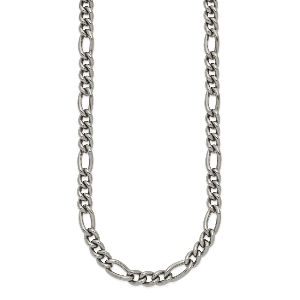 Chisel Titanium 7mm Figaro Chain