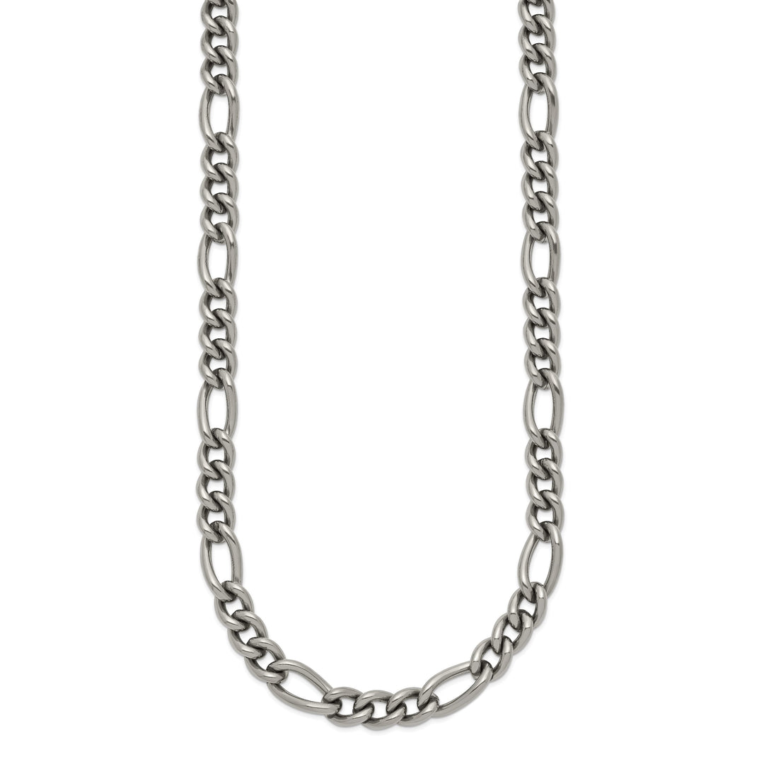 Chisel Titanium 7mm Figaro Chain
