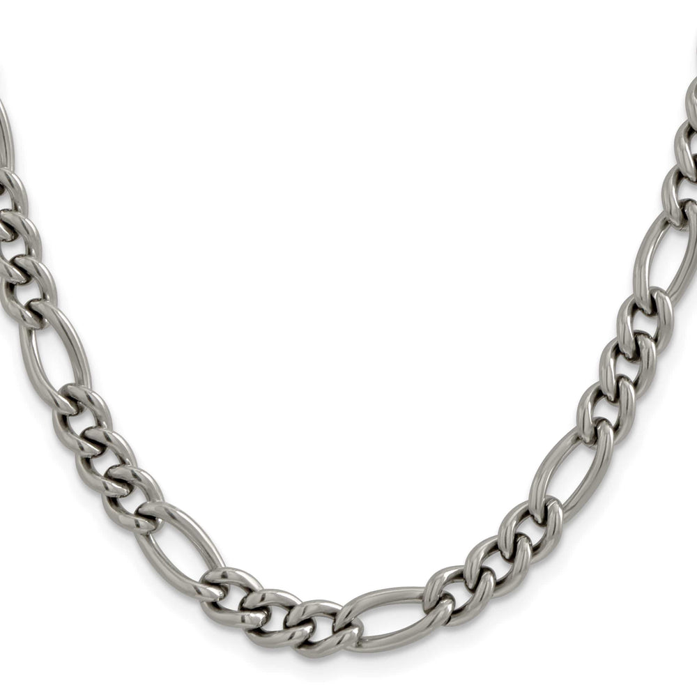 Chisel Titanium 7mm Figaro Chain