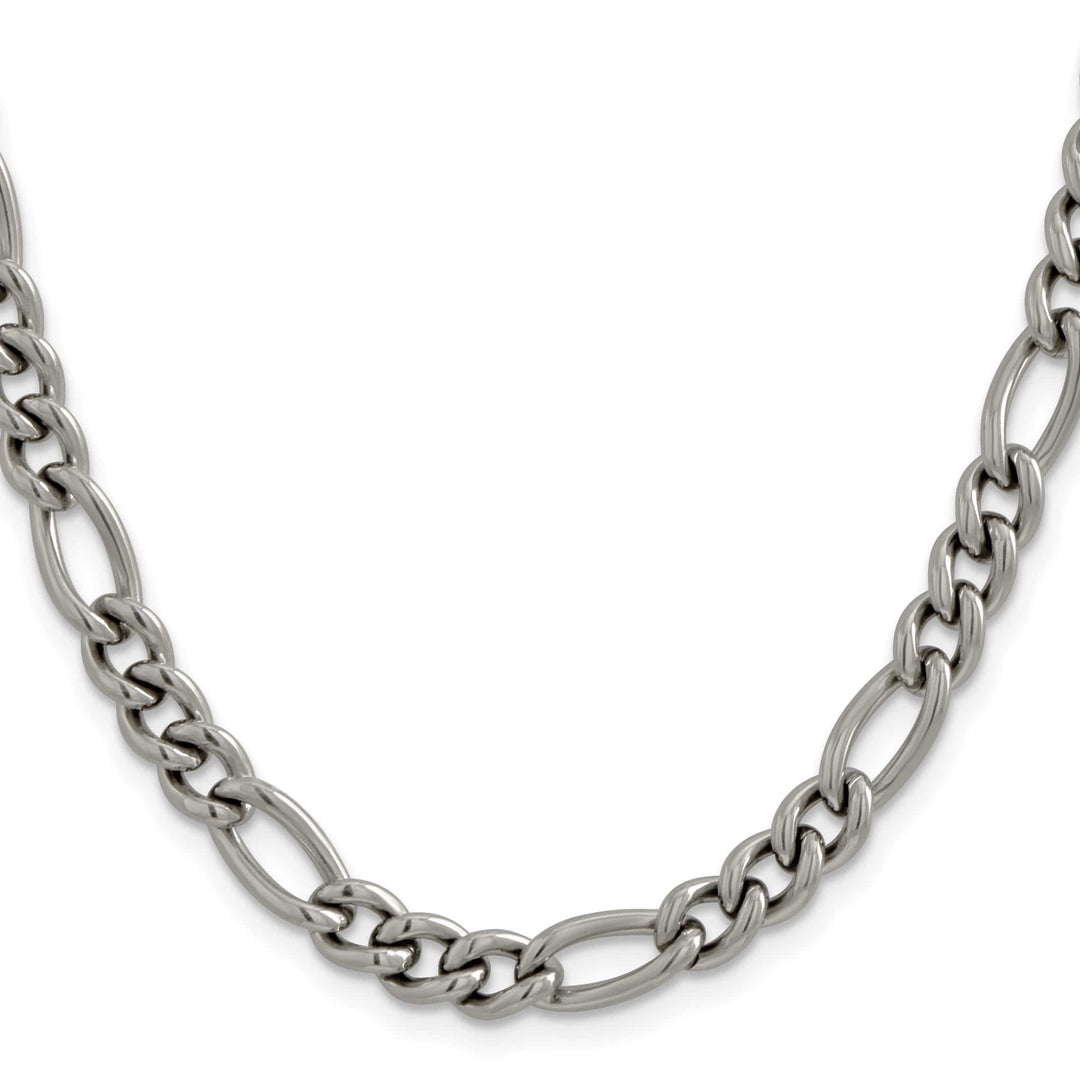 Chisel Titanium 7mm Figaro Chain