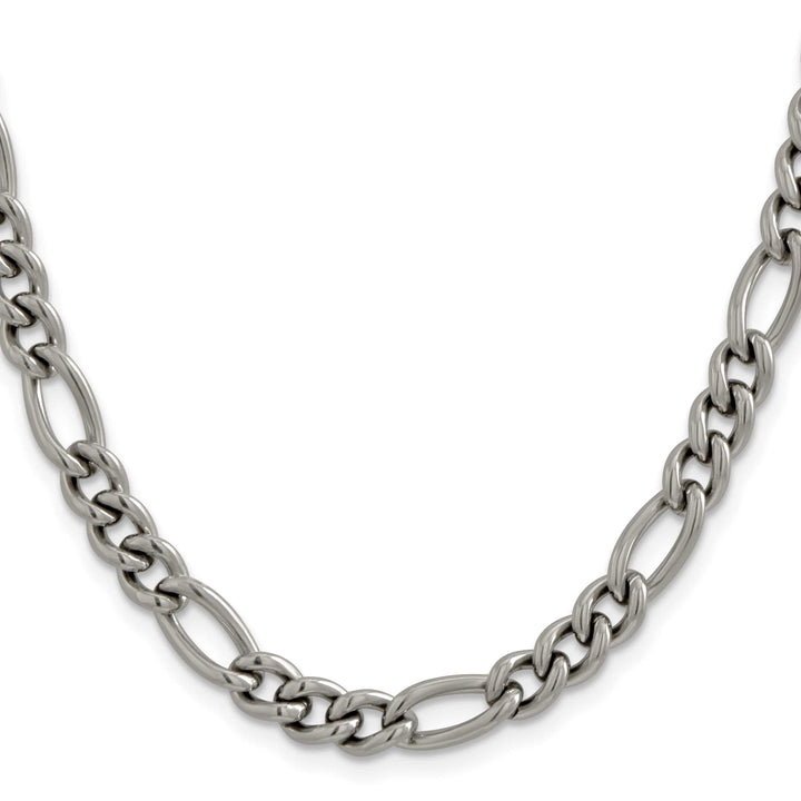 Chisel Titanium 7mm Figaro Chain