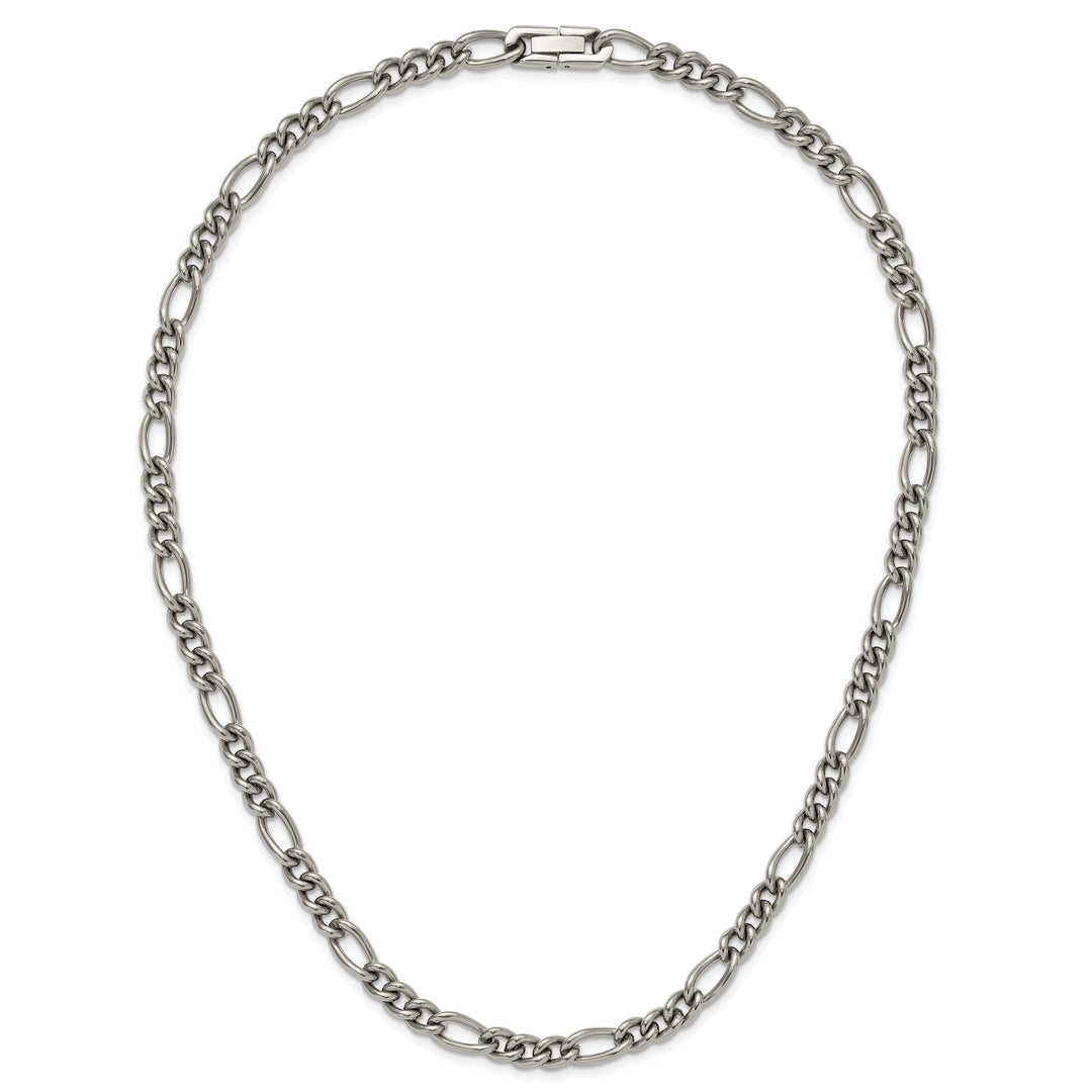 Chisel Titanium 7mm Figaro Chain