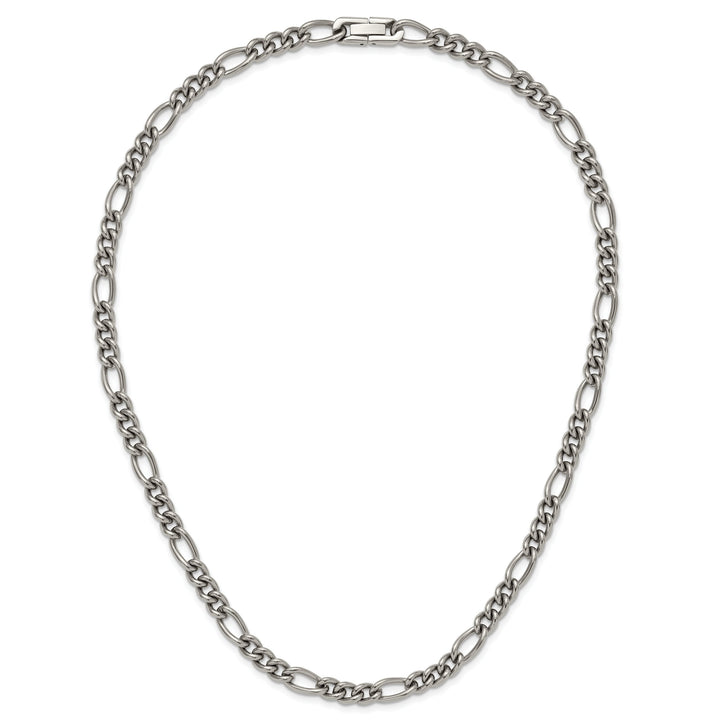 Chisel Titanium 7mm Figaro Chain