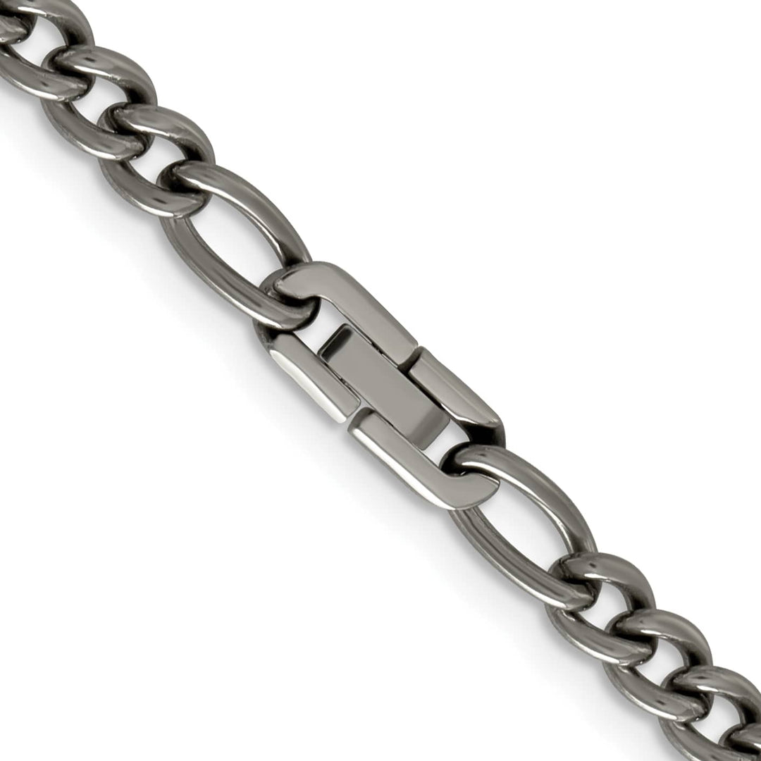 Chisel Titanium 7mm Figaro Chain
