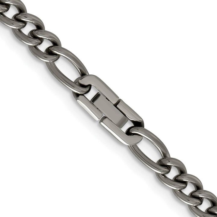 Chisel Titanium 7mm Figaro Chain