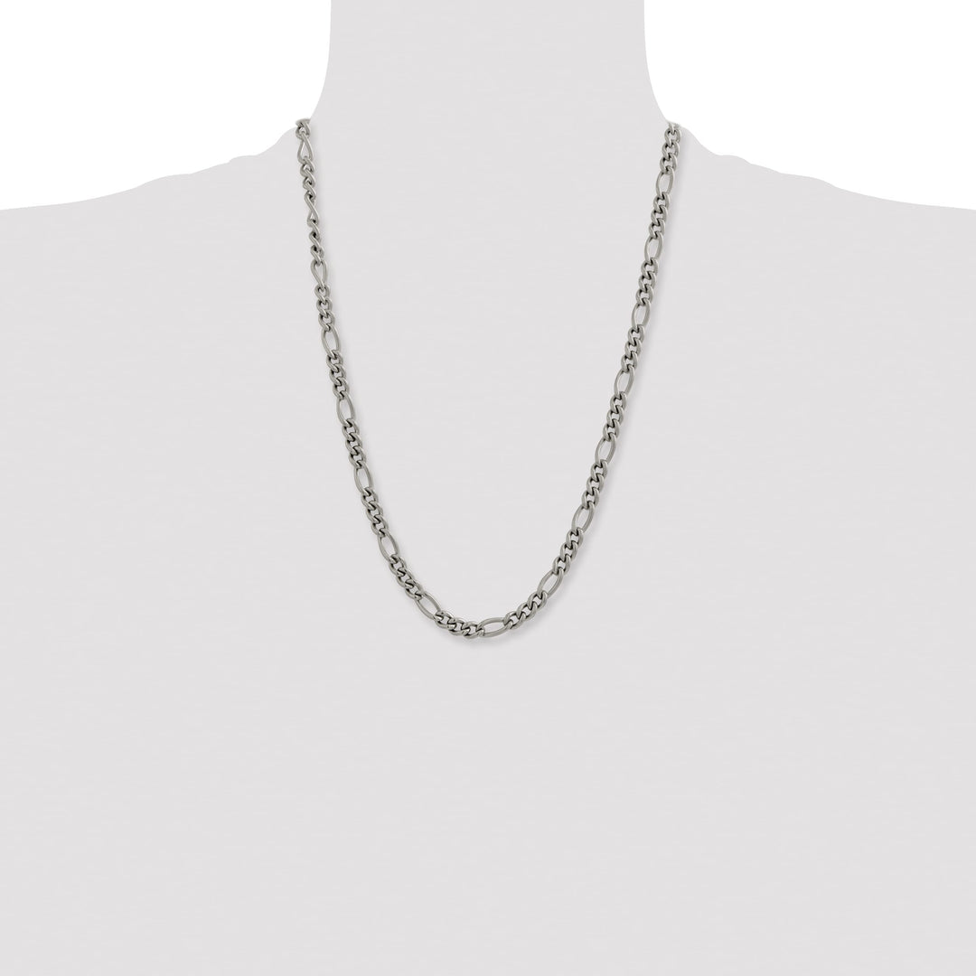 Chisel Titanium 7mm Figaro Chain