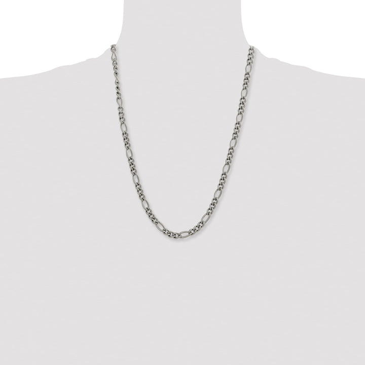 Chisel Titanium 7mm Figaro Chain