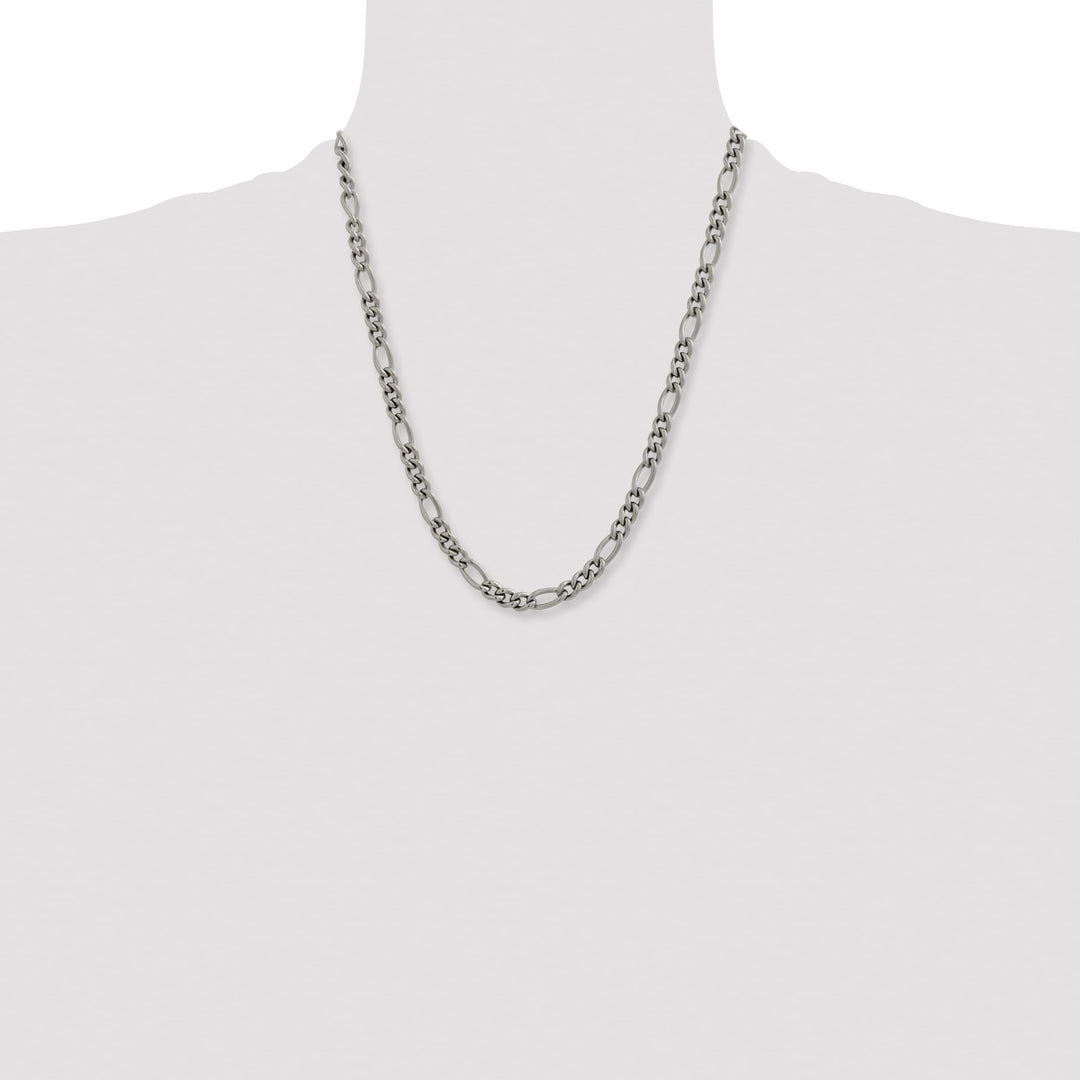 Chisel Titanium 7mm Figaro Chain