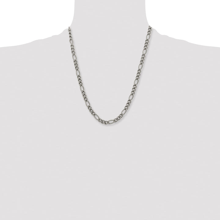 Chisel Titanium 7mm Figaro Chain
