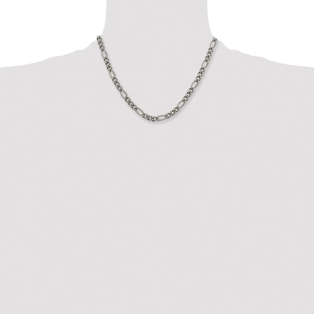 Chisel Titanium 7mm Figaro Chain