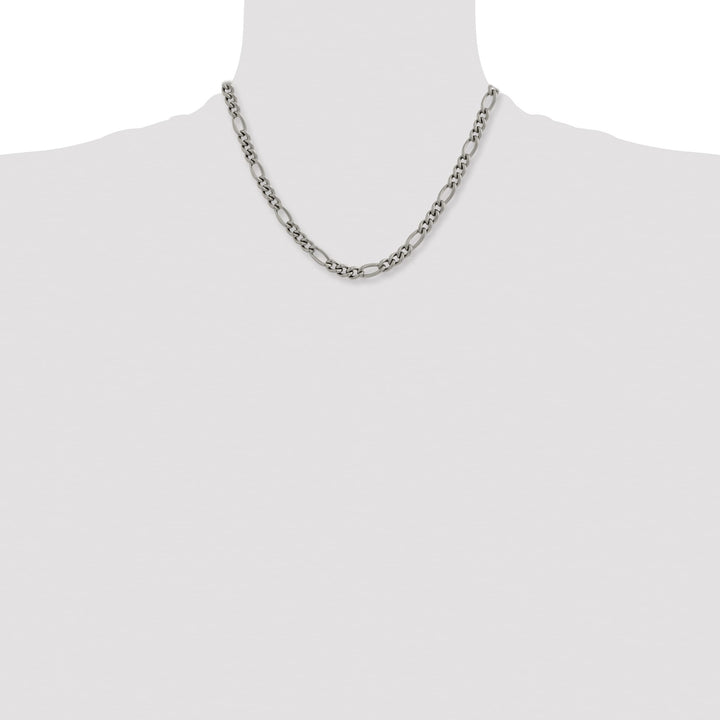 Chisel Titanium 7mm Figaro Chain