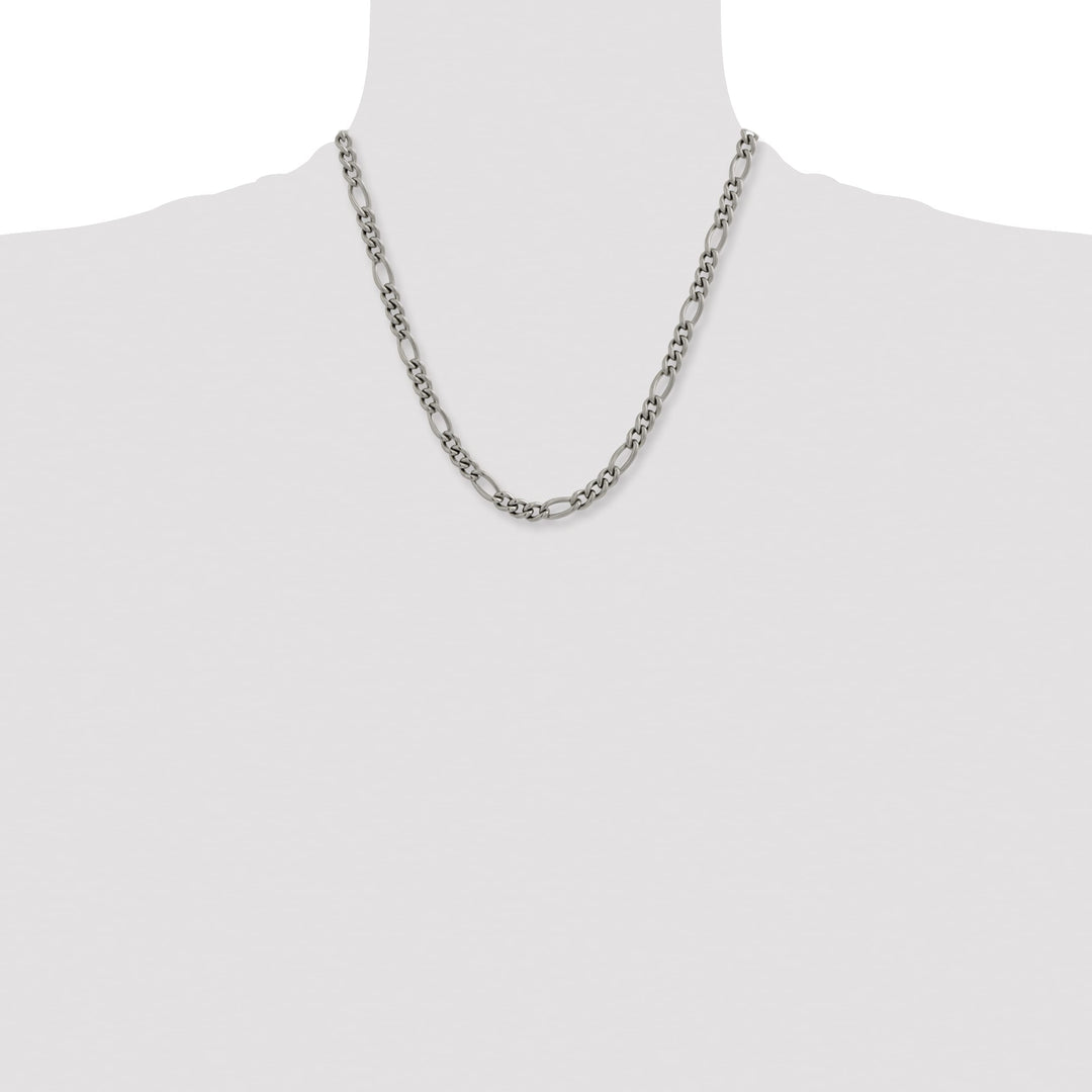 Chisel Titanium 7mm Figaro Chain