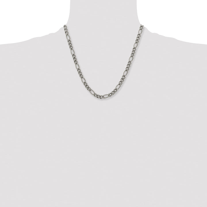 Chisel Titanium 7mm Figaro Chain