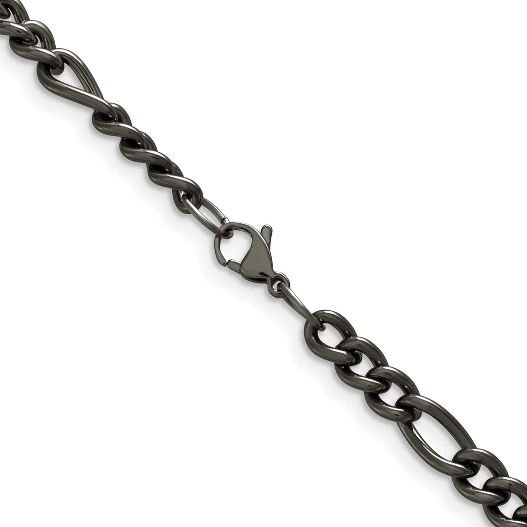 Chisel Titanium 7mm Figaro Chain