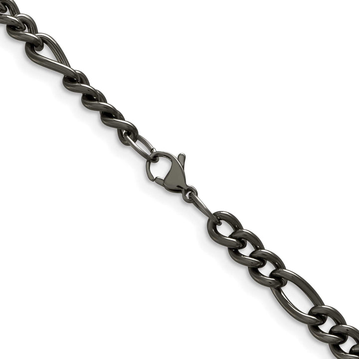 Chisel Titanium 7mm Figaro Chain