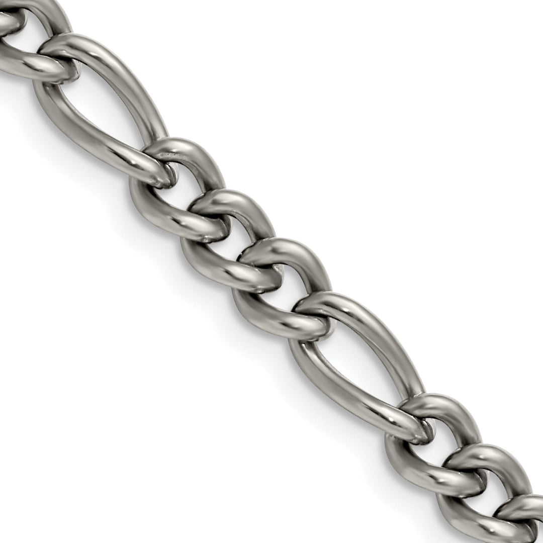 Chisel Titanium 7mm Figaro Chain