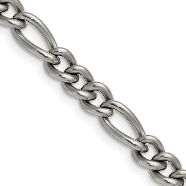 Chisel Titanium 7mm Figaro Chain