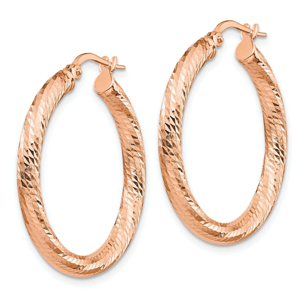 Lovely Rita's Earrings 10k Rose Gold Round Hoop Earrings