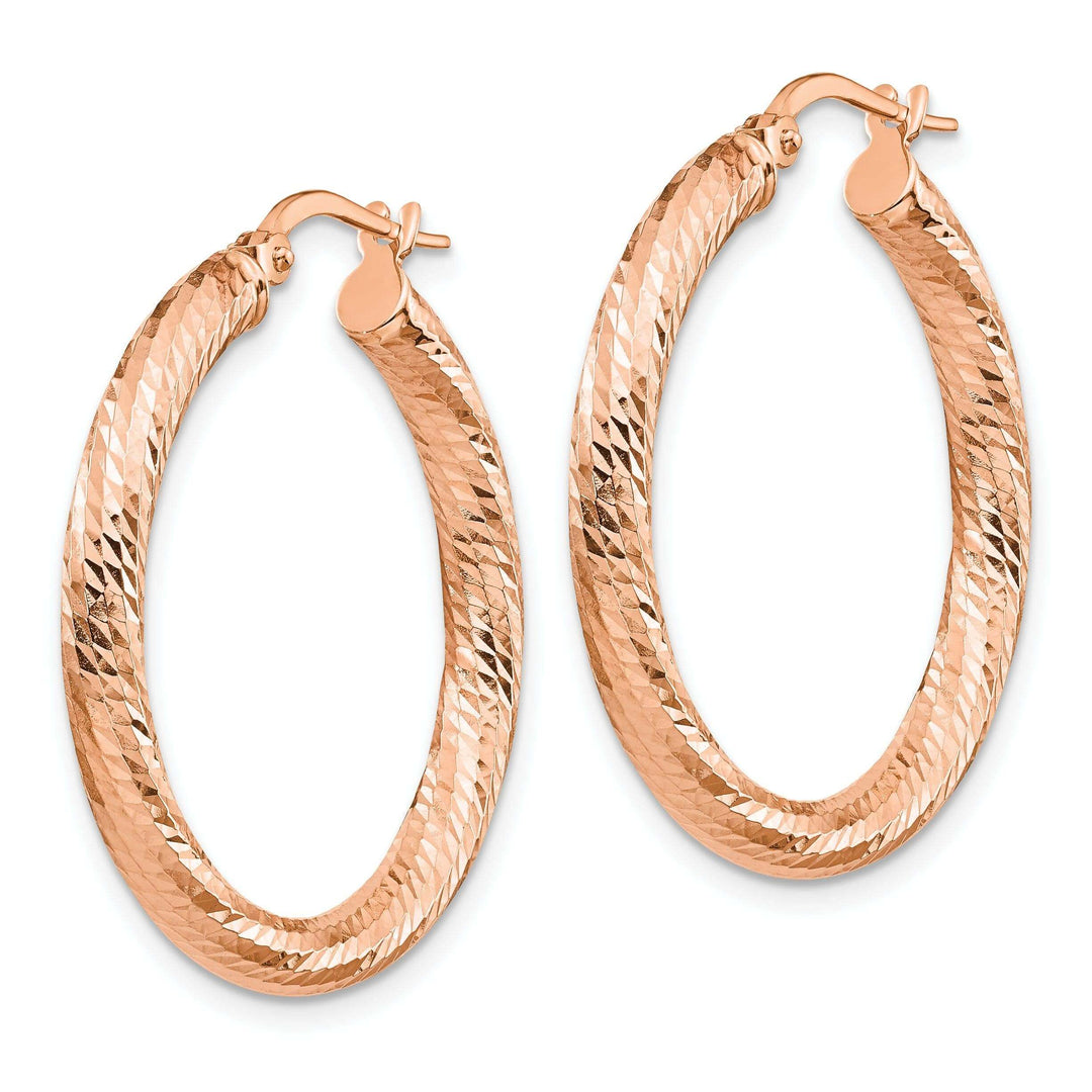 Lovely Rita's Earrings 10k Rose Gold Round Hoop Earrings