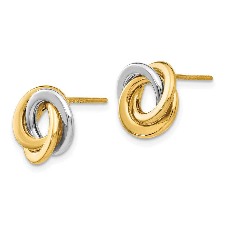 Lovely Rita's Earrings 14K Two-Tone Versatile Polished 11mm Intertwined Circles Post Earrings