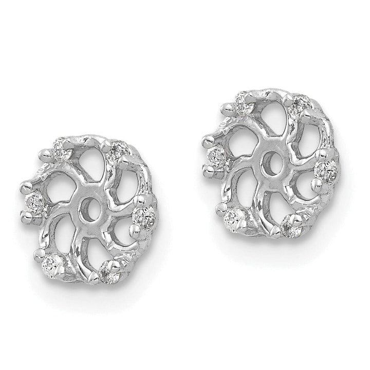 Lovely Rita's Earrings 14k White Gold 1/20 CT I1 Diamond Earring Jackets