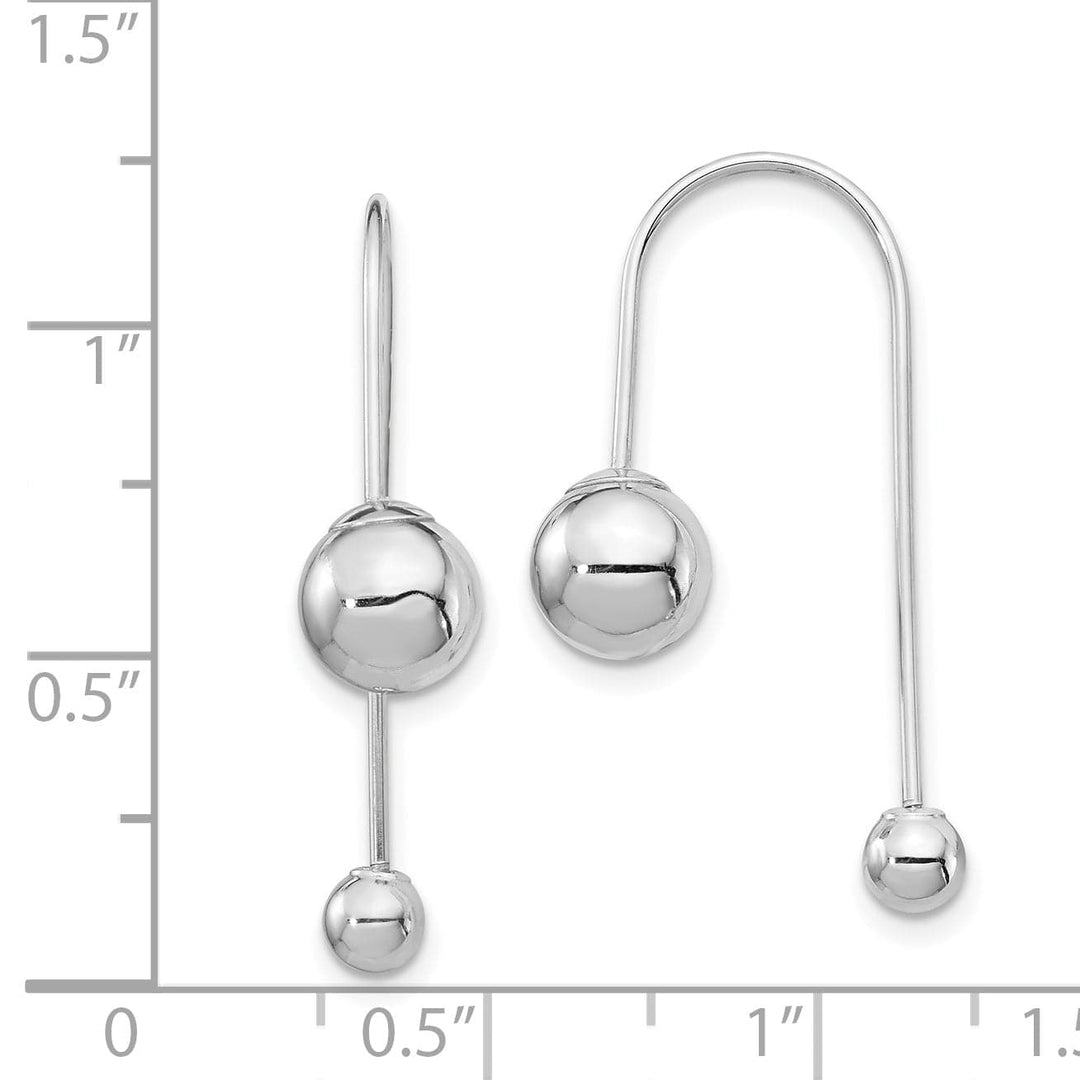 Lovely Rita's Earrings 14K White Gold Beautiful Polished nan Ball Post Earrings