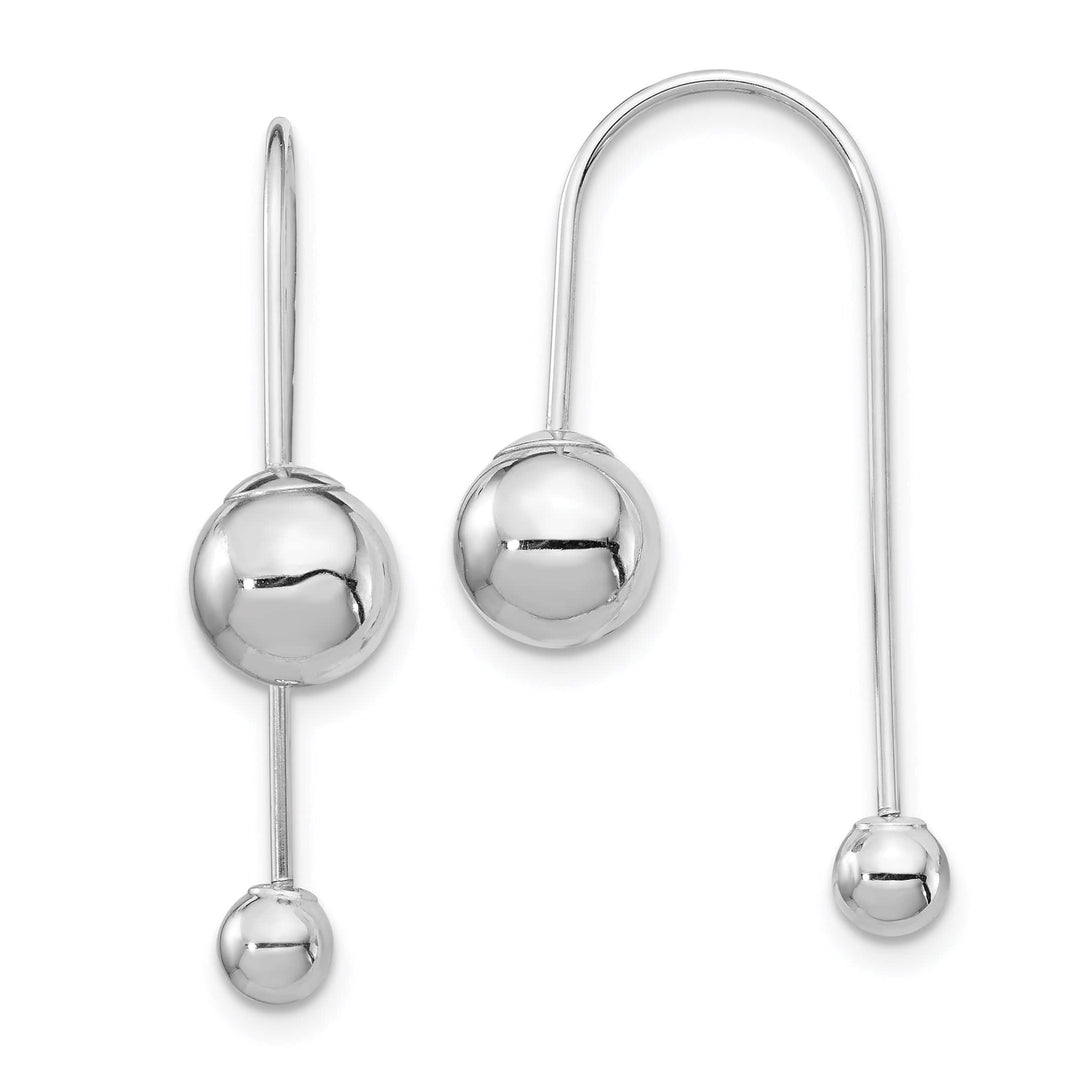 Lovely Rita's Earrings 14K White Gold Beautiful Polished nan Ball Post Earrings