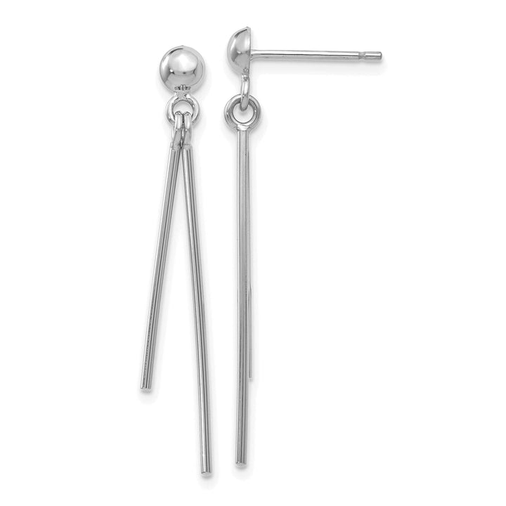 Lovely Rita's Earrings 14K White Gold Bold Polished 3 mm Post Earrings