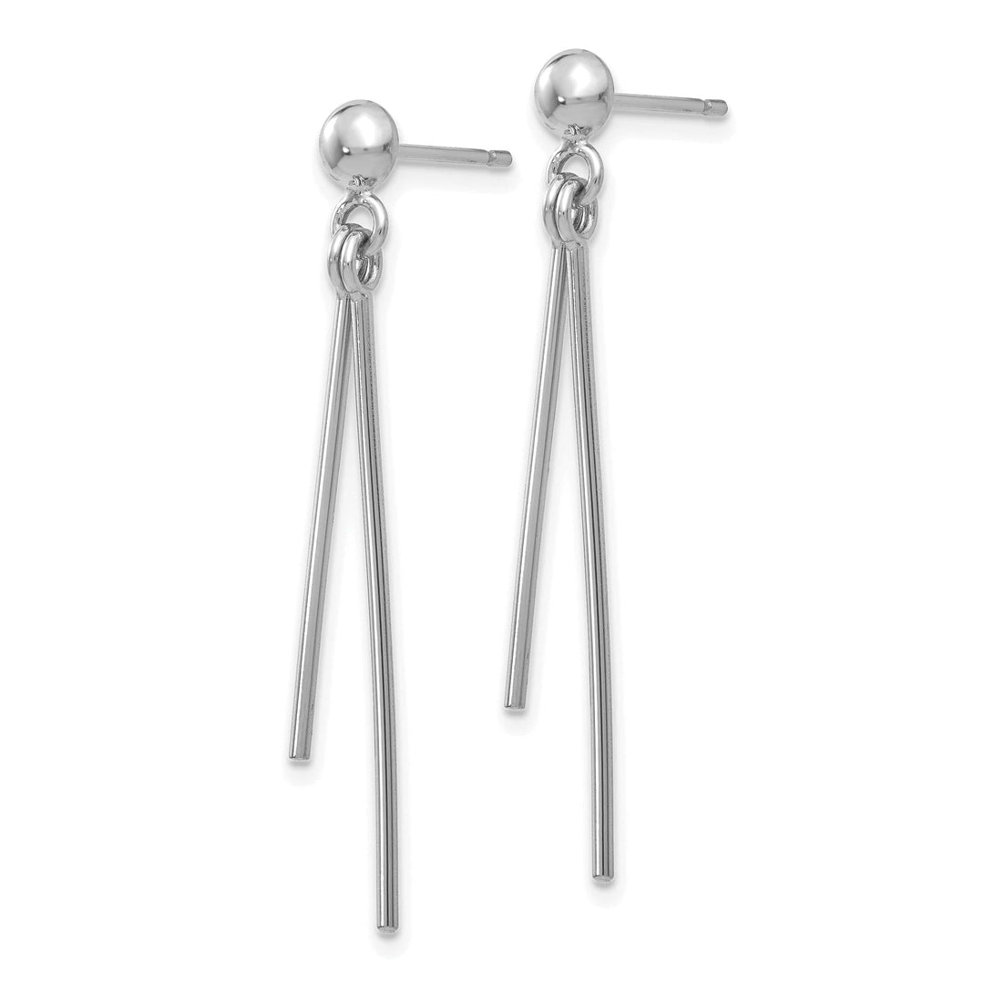 Lovely Rita's Earrings 14K White Gold Bold Polished 3 mm Post Earrings
