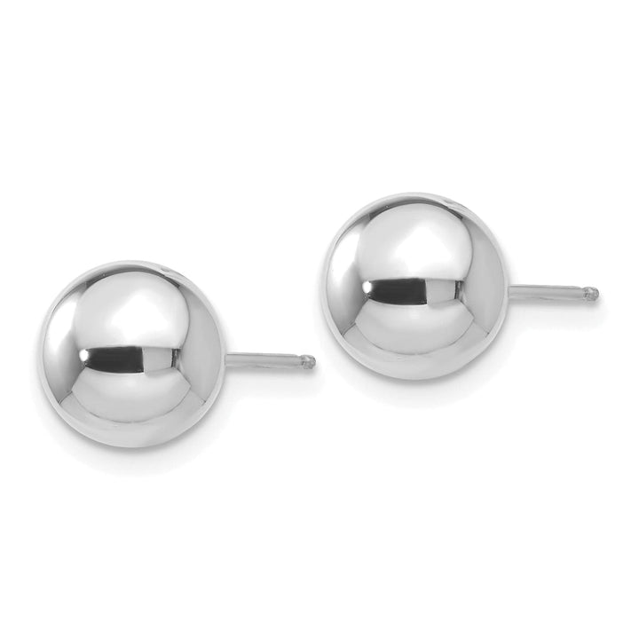 Lovely Rita's Earrings 14K White Gold Exquisite Polished 8mm Ball Post Earrings