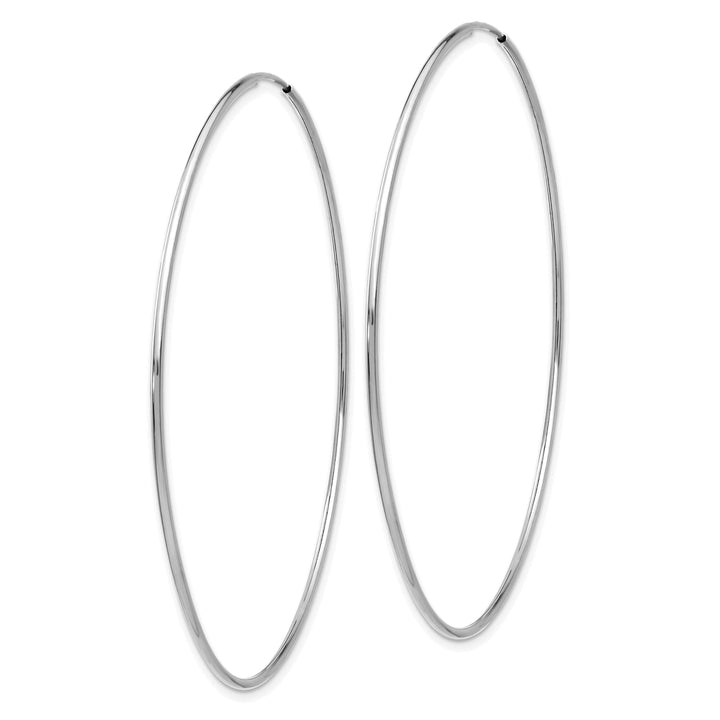 Lovely Rita's Earrings 14K White Gold Fine Polished 63mm Endless Hoop Earrings