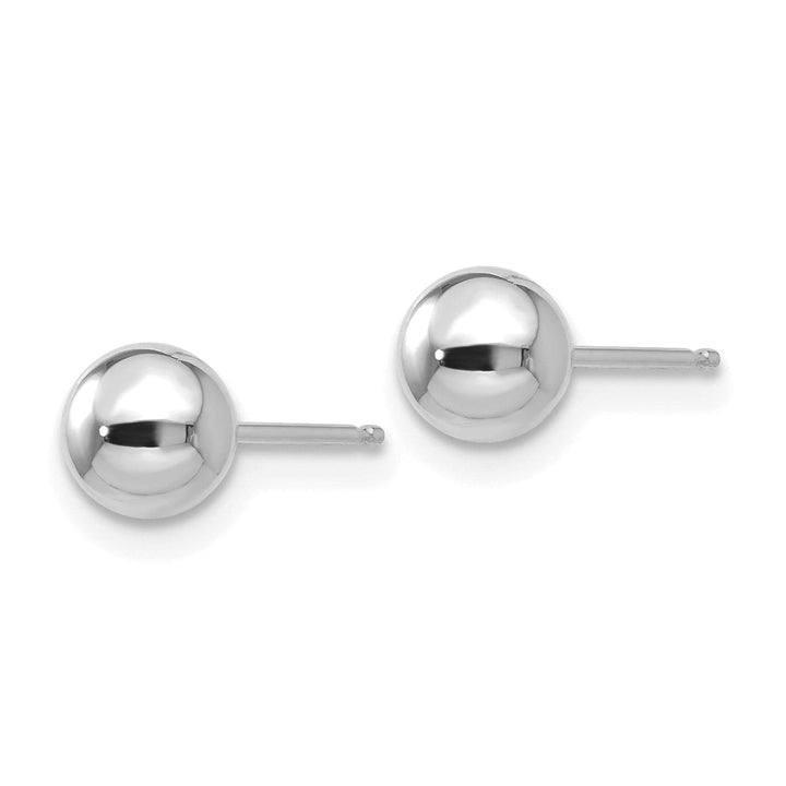 Lovely Rita's Earrings 14K White Gold Lovely Polished 5mm Ball Post Earrings