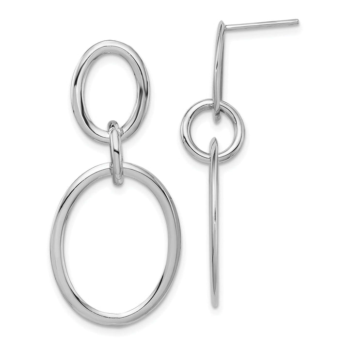 Lovely Rita's Earrings 14K White Gold Luxe Polished 17mm Hoop Earrings