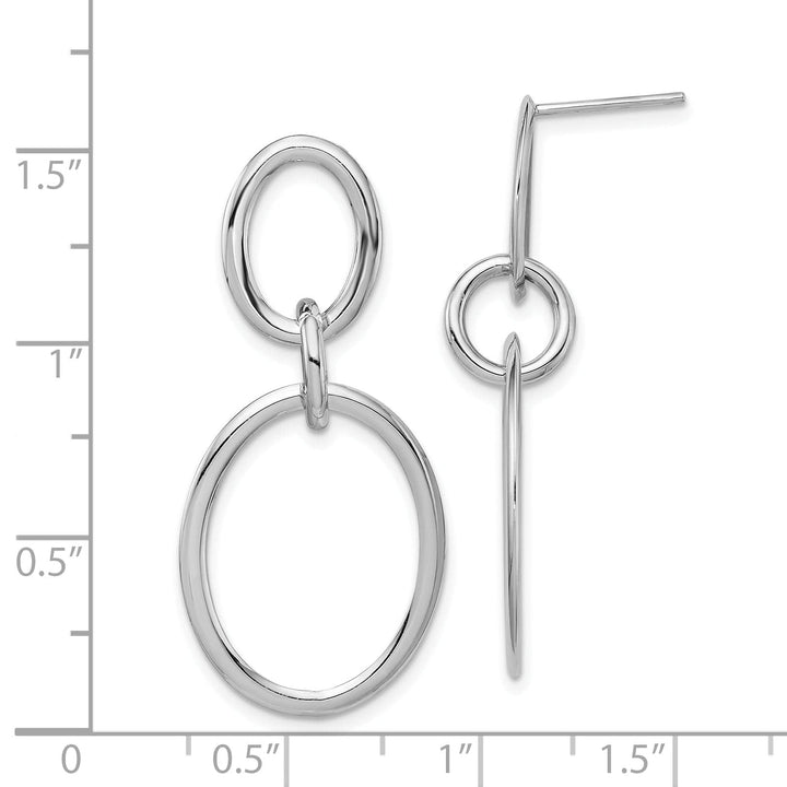Lovely Rita's Earrings 14K White Gold Luxe Polished 17mm Hoop Earrings