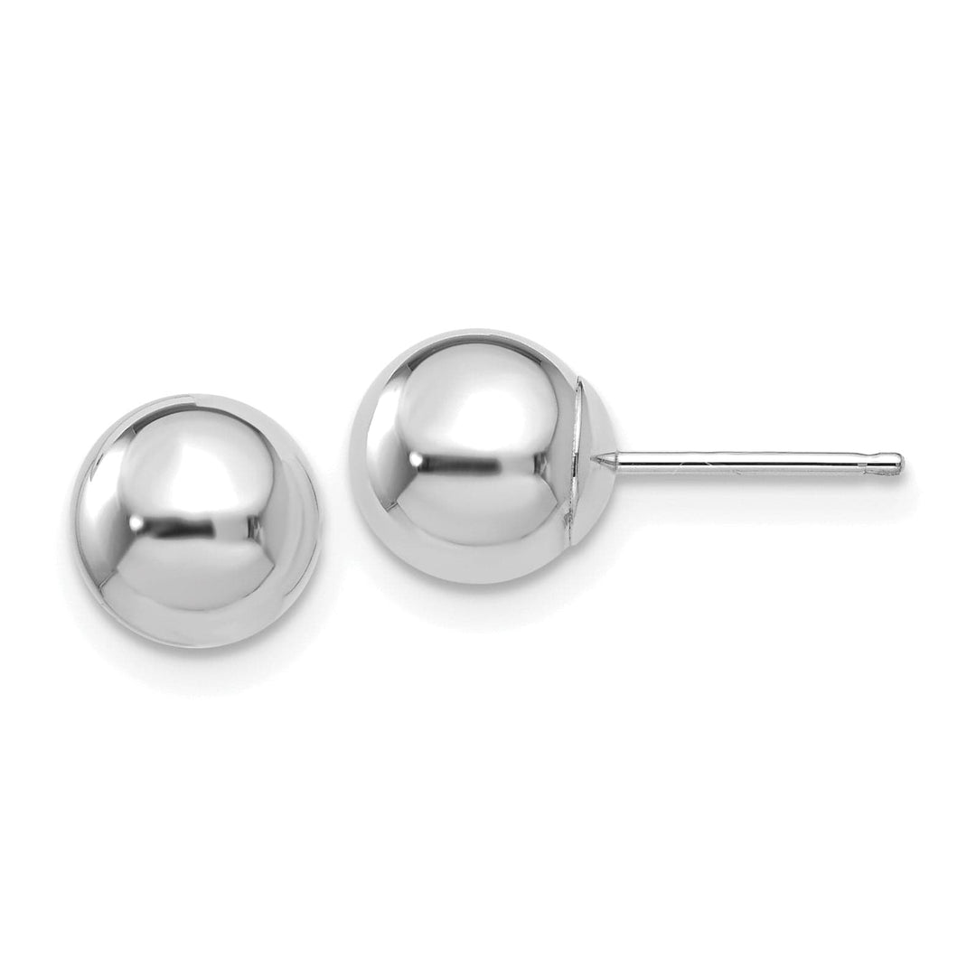 Lovely Rita's Earrings 14K White Gold Petite Polished 7mm Ball Post Earrings