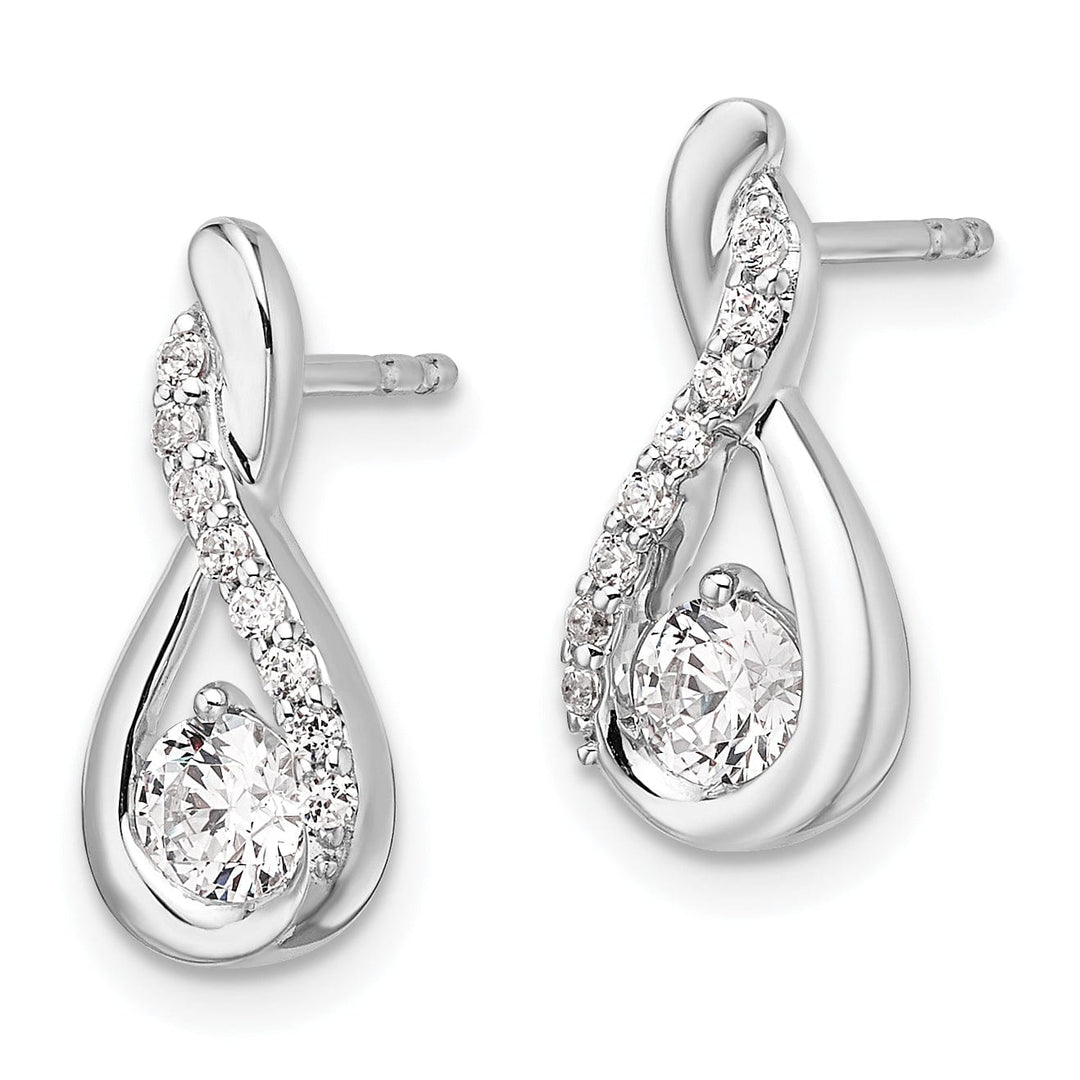 Lovely Rita's Earrings 14K White Gold Polished 5/8 carat Diamond Teardrop Post Earrings