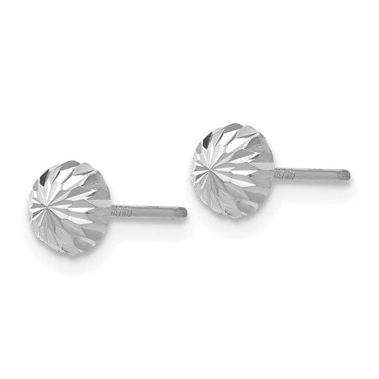 Lovely Rita's Earrings 14k White Gold Polished D-C Half Ball Earrings
