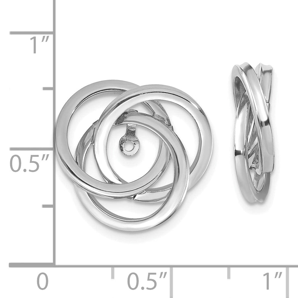 Lovely Rita's Earrings 14K White Gold Polished Love Knot Earring Jackets