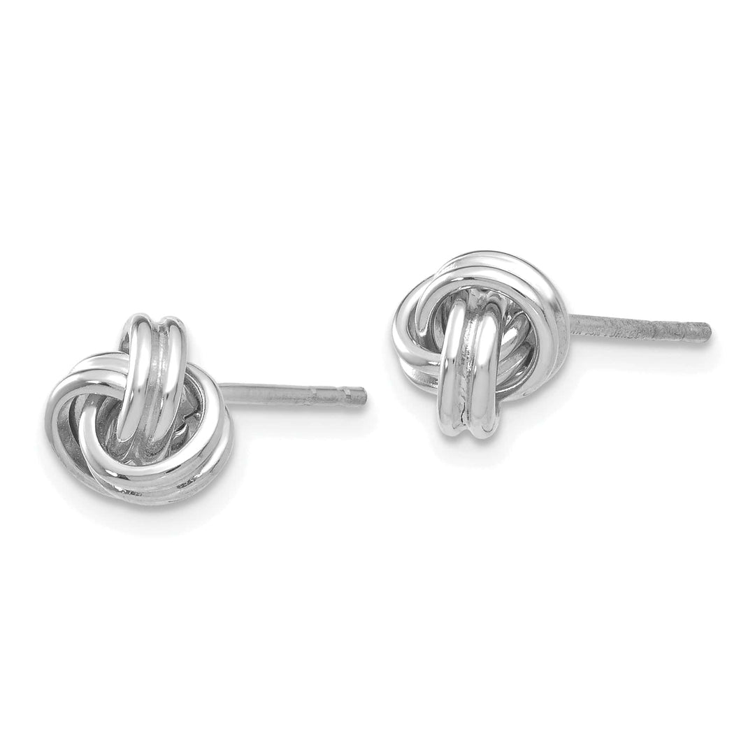 Lovely Rita's Earrings 14K White Gold Polished Polished 7mm Love Knot Post Earrings