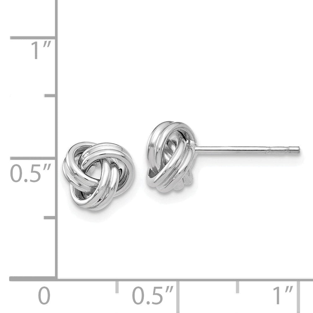 Lovely Rita's Earrings 14K White Gold Polished Polished 7mm Love Knot Post Earrings