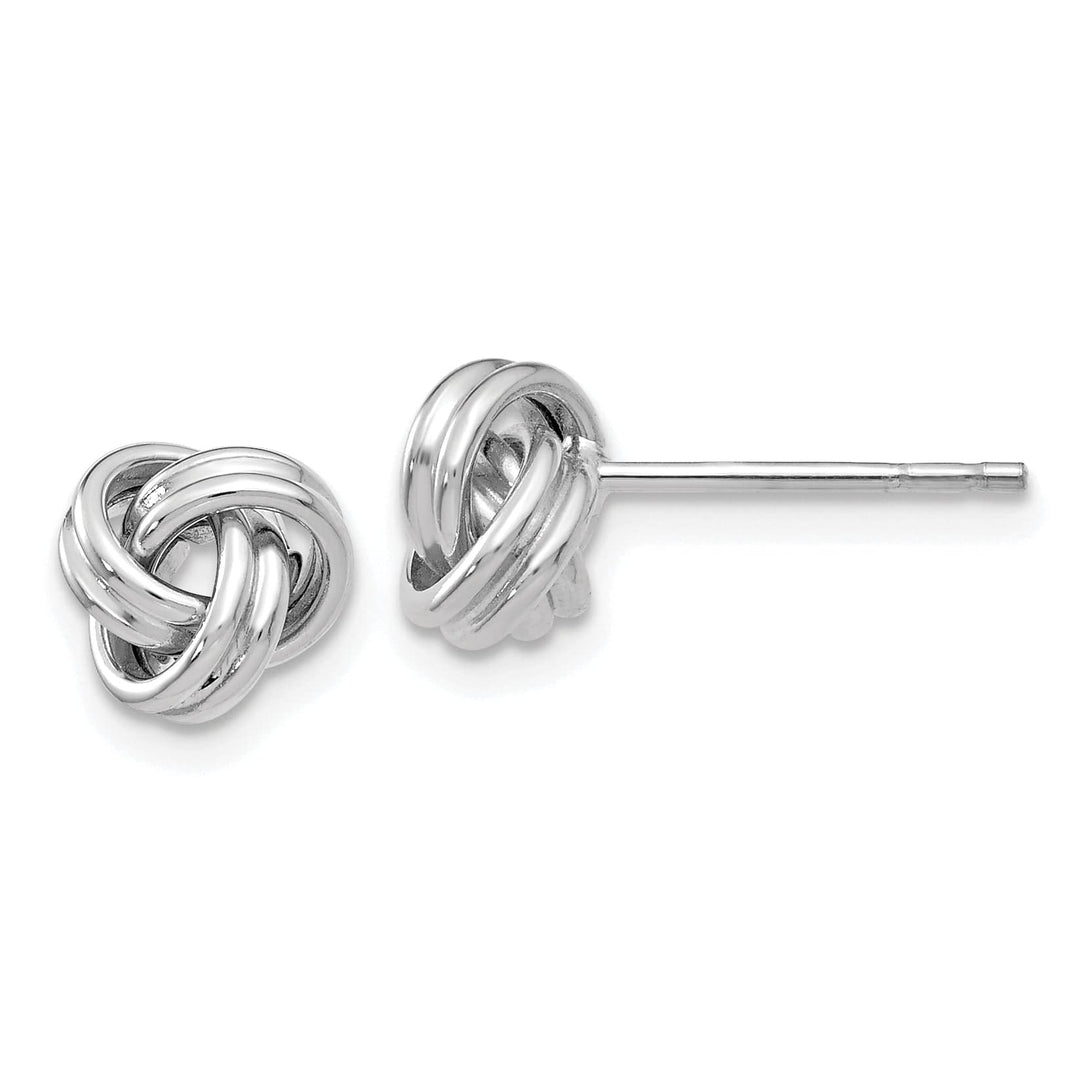 Lovely Rita's Earrings 14K White Gold Polished Polished 7mm Love Knot Post Earrings