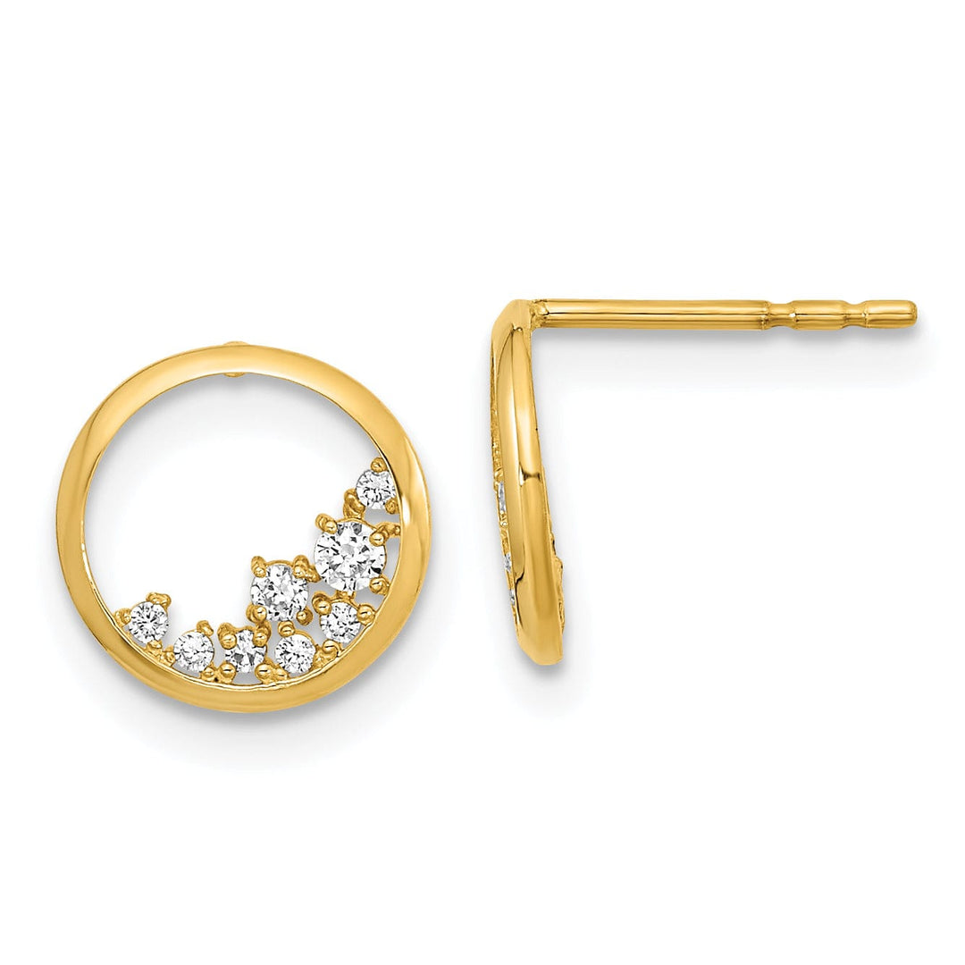 Lovely Rita's Earrings 14K Yellow Gold Adorable Polished 9.25mm Design Post Earrings