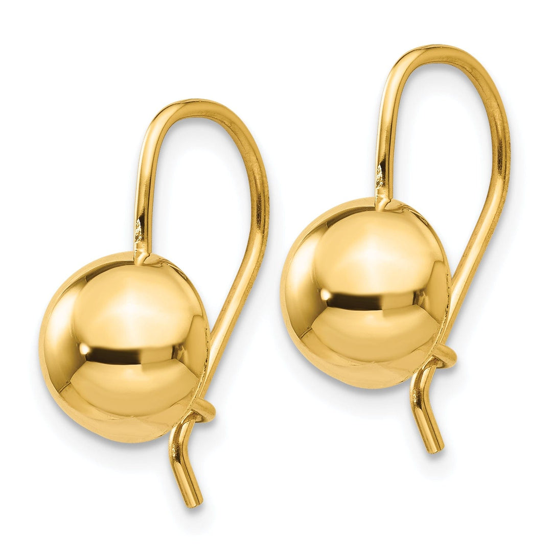Lovely Rita's Earrings 14K Yellow Gold Bold Polished 8mm Hollow Half Ball Post Earrings